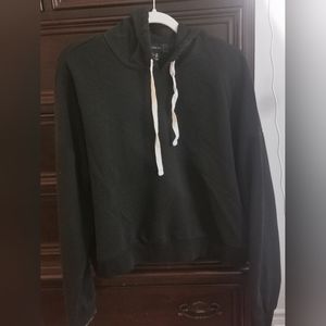 Forever 21+ cropped hoody in black 3x